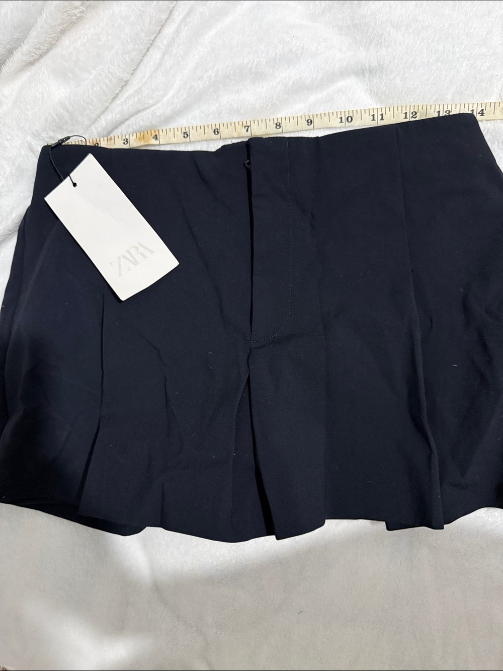 Navy blue Pleated Mini Skirt - Picture 4 of 4